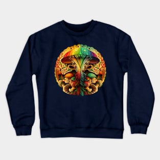 Mushroom Tribal Rainbow Crewneck Sweatshirt